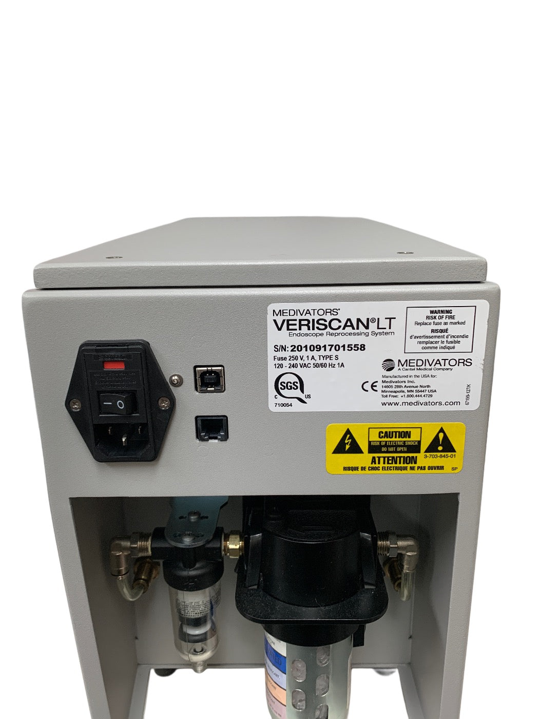 MEDIVATORS VERISCAN LT Automated Endoscope Leak Tester System