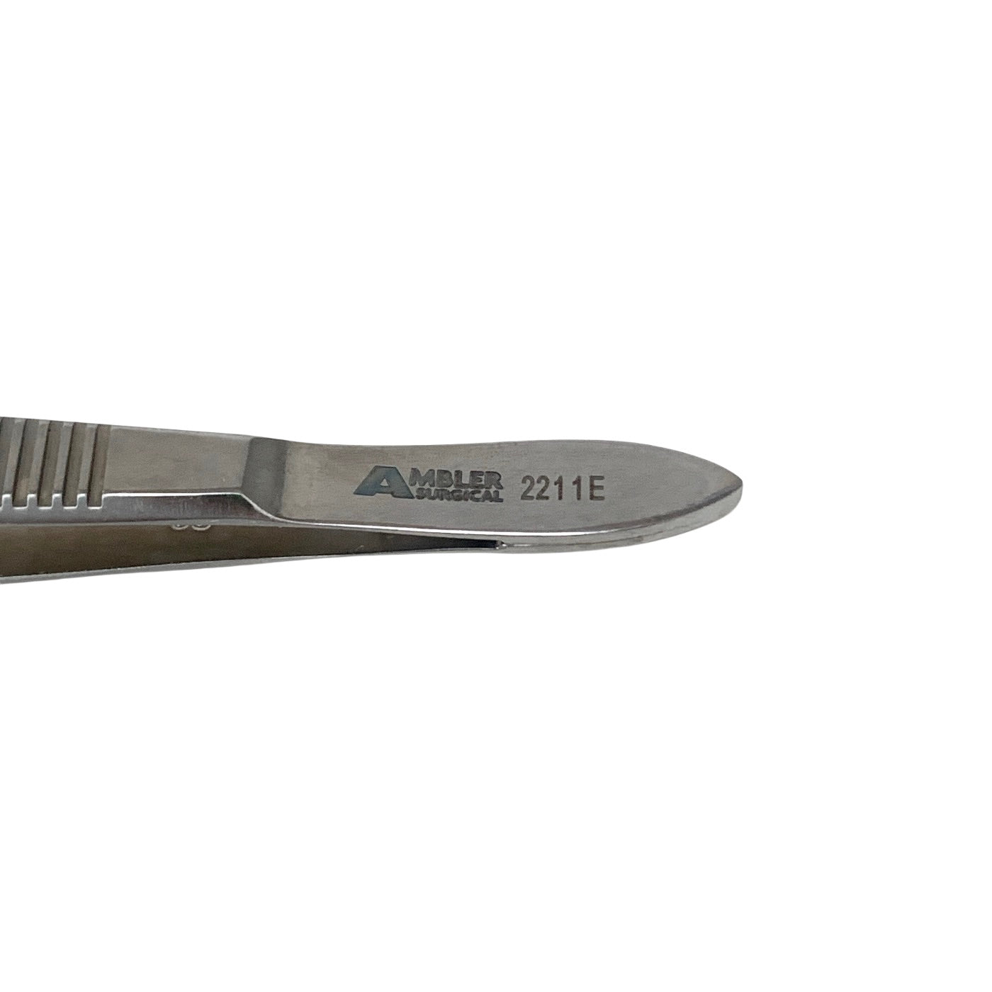 AMBLER REF 2211E Desmarres chalazion forceps 20.0mm solid lower plate, 12.0mm x 14.0mm open upper plate, cross-action flat handle