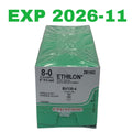 ETHICON REF 2815G Ethilon Nylon Suture Black Monofilament 8-0 BV130-4 Box of 12, Exp.2026/11