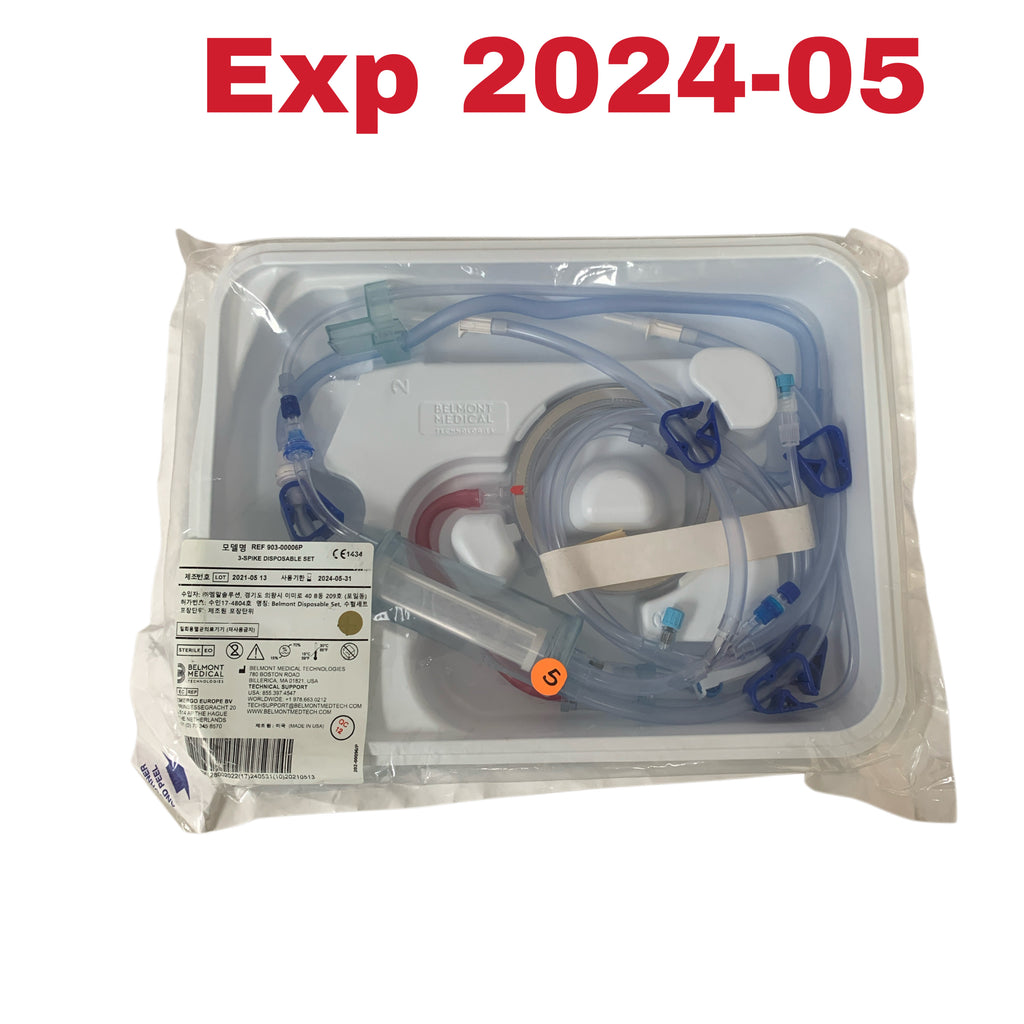 BELMONT MEDICAL 903-00006P 3 Spike Disposable Set Exp 2024 05