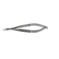 AMBLER REF 5829E Castroviejo corneal scissors 4 1/4'',mini model, curved left 11.0mm blades, blunt tips, flat handle