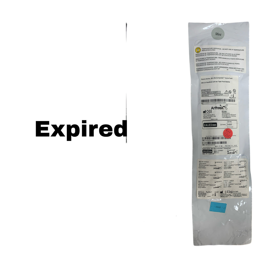 ARTHREX AR-1322BCNF Mini BioComposite SutureTak Suture Anchor 2.4 x 8.5mm, EXP 2020-04