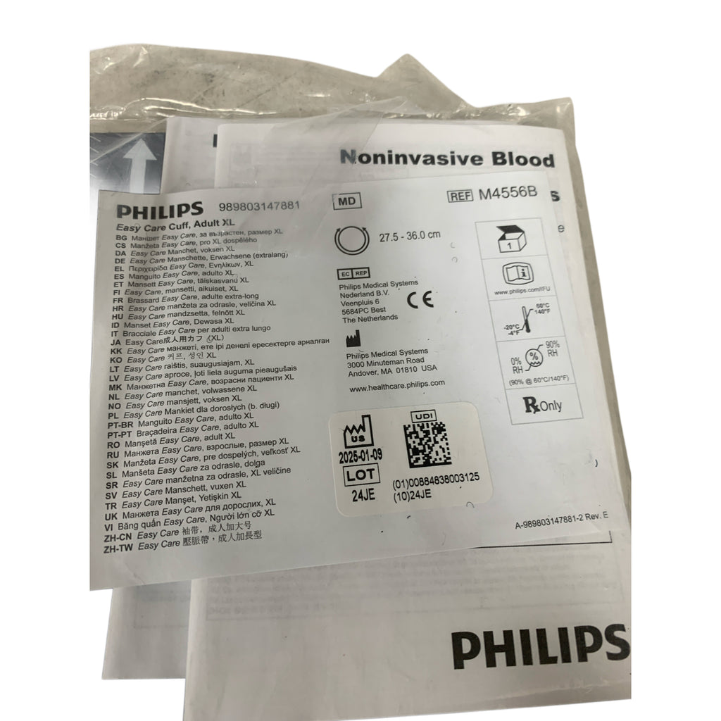 PHILIPS M4556B Easy Care Cuff Adult XL Noninvasive Blood Pressure 27.5 36.0 cm Exp 2025 01