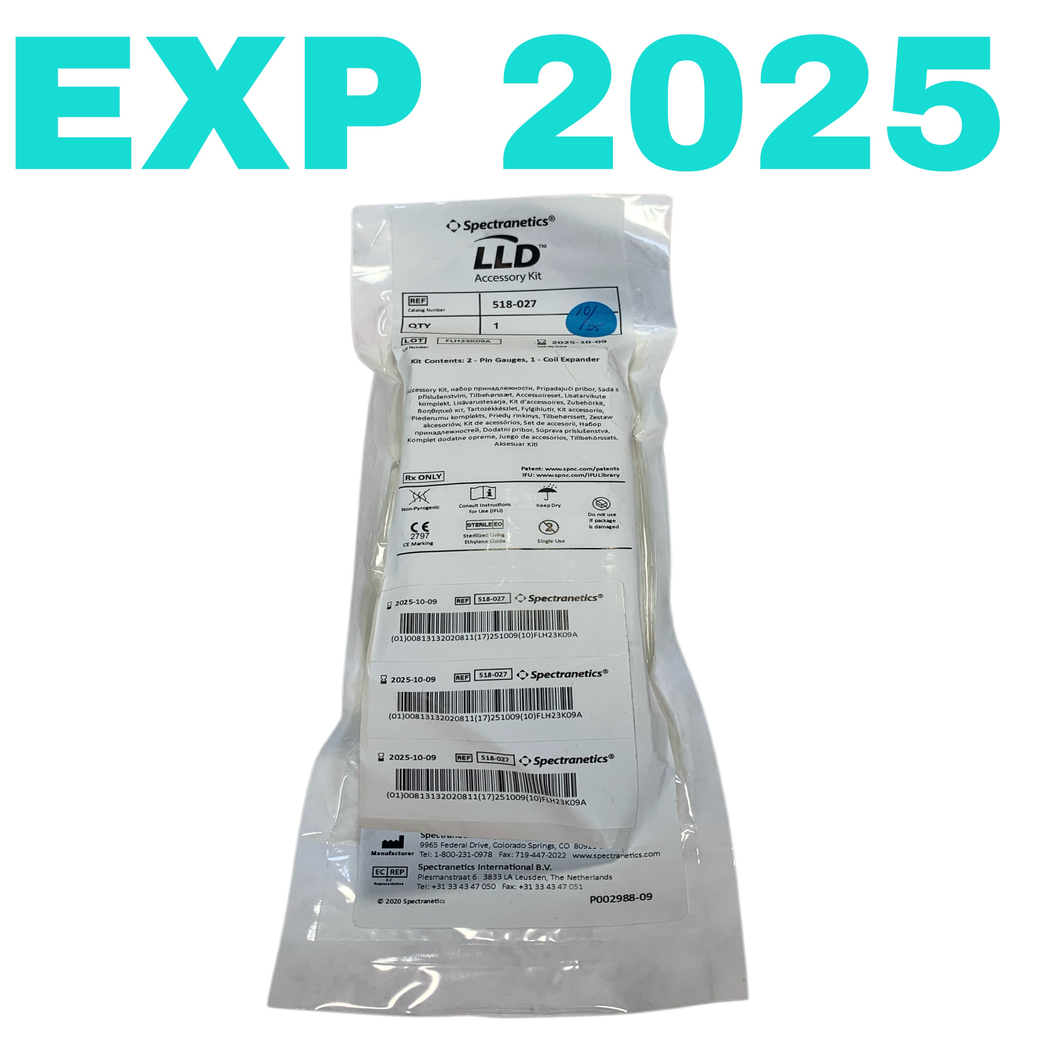SPECTRANETICS REF 518-027 LLD Accessory Kit, Exp.2025/10