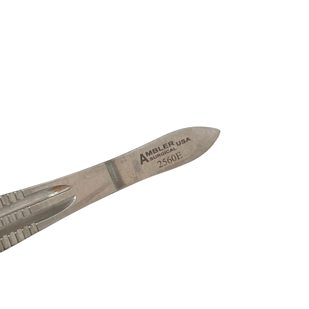 AMBLER Ref 2560E Harms tying forceps 4 1/4'',straight shafts, smooth jaws, 6.5mm tying platforms, wide flat handle