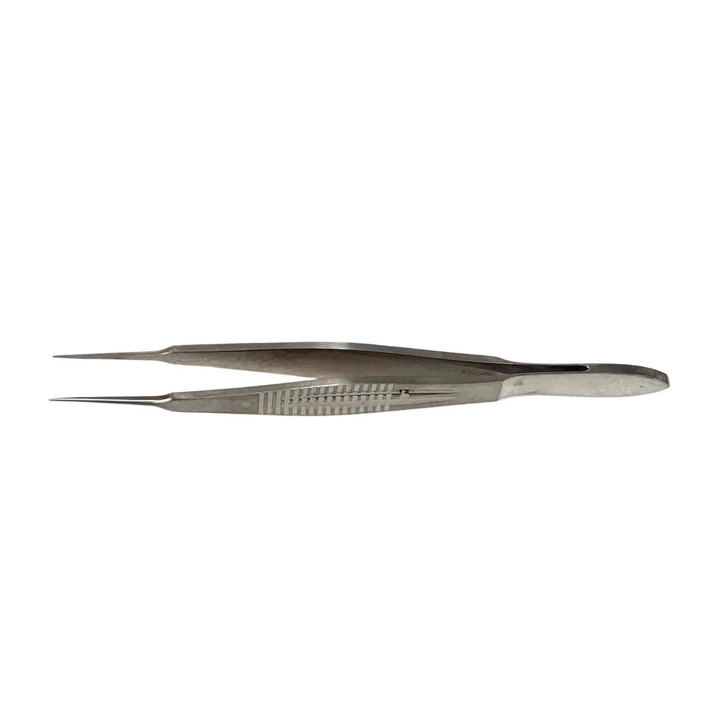 AMBLER REF 2288E MacGregor conjunctival forceps 4 3/8'',straight shafts, 5.5mm tying platform, 1.0mm cross-serrated tips, wide flat handle