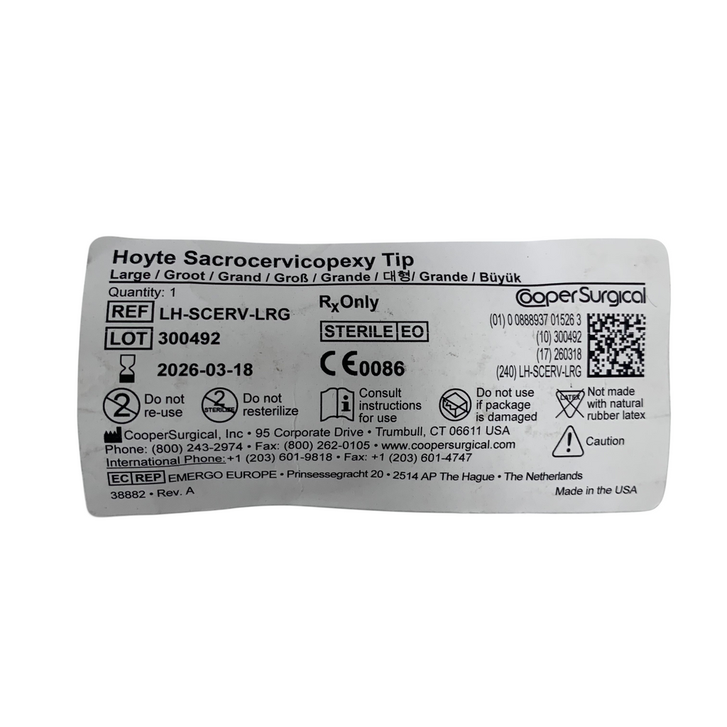 COOPER SURGICAL LH-SCERV-LRG Hoyte Sacrocervicopexy Tip Large EXP 2026 03