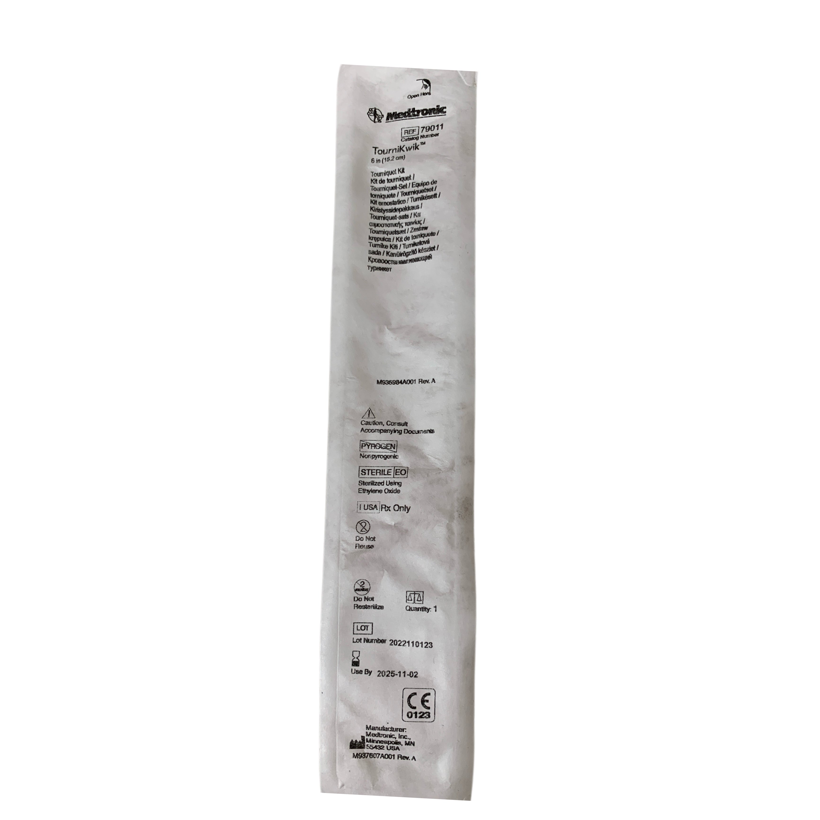 MEDTRONIC REF 79011 TourniKwik Tourniquet Kit 6 in (15.2 cm), Exp.2025/11
