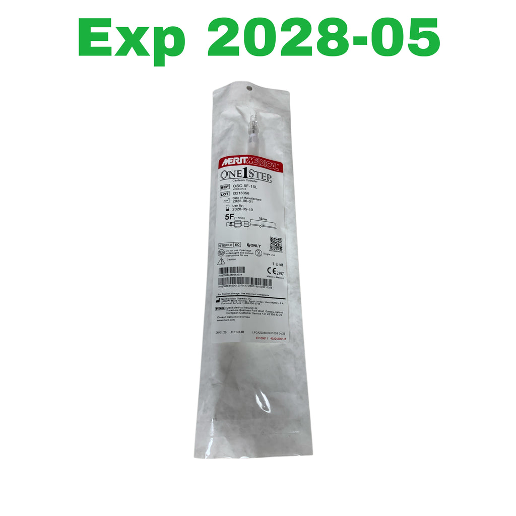 MERIT MEDICAL OSC-5F-15L One Step Centesis Catheter 5F 1.7mm 15cm Exp 2028 05