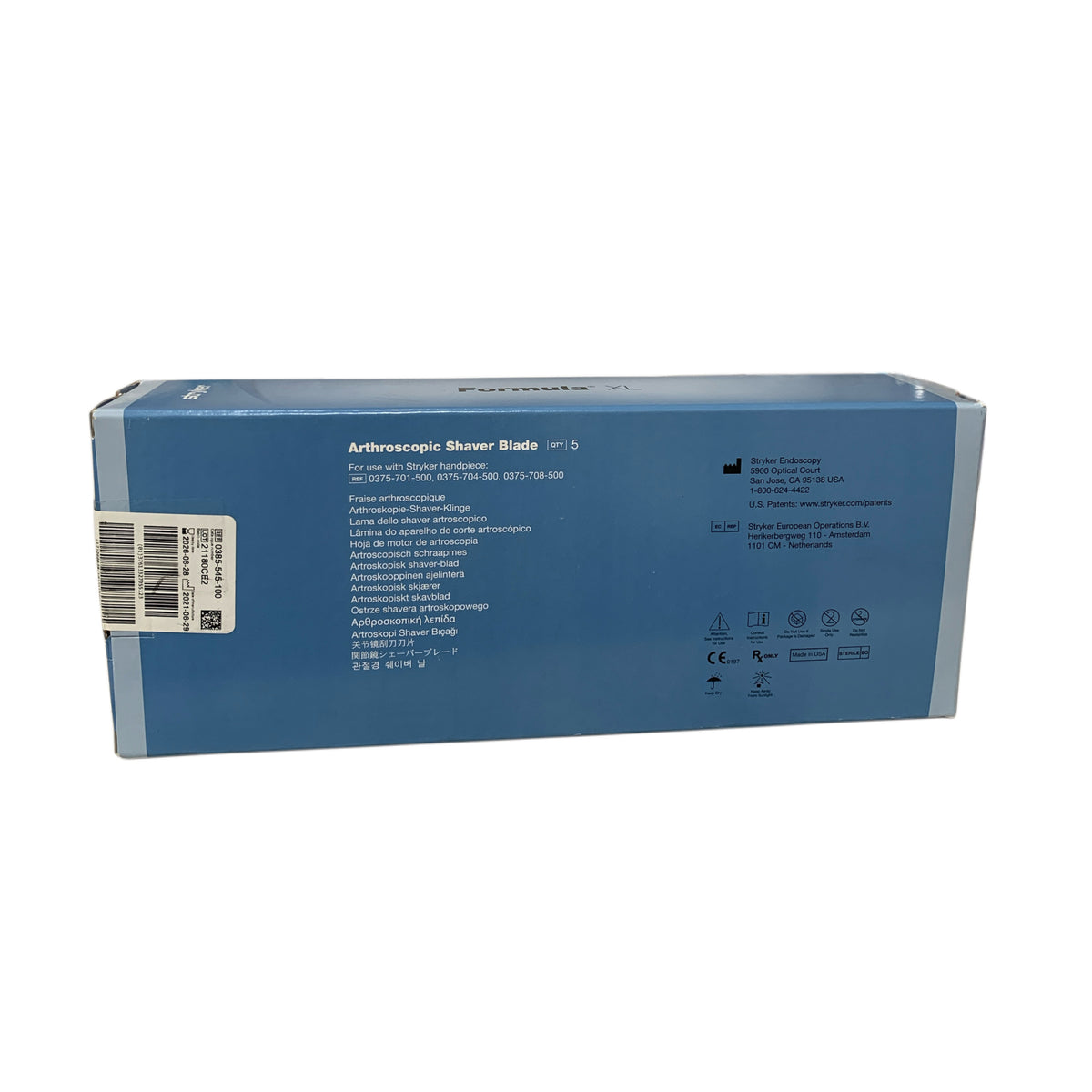 STRYKER 0385-545-100 Formula XL Tomcat Angled Hip Cutter 4.0mm x 180mm Box of 5 EXP 2026 06