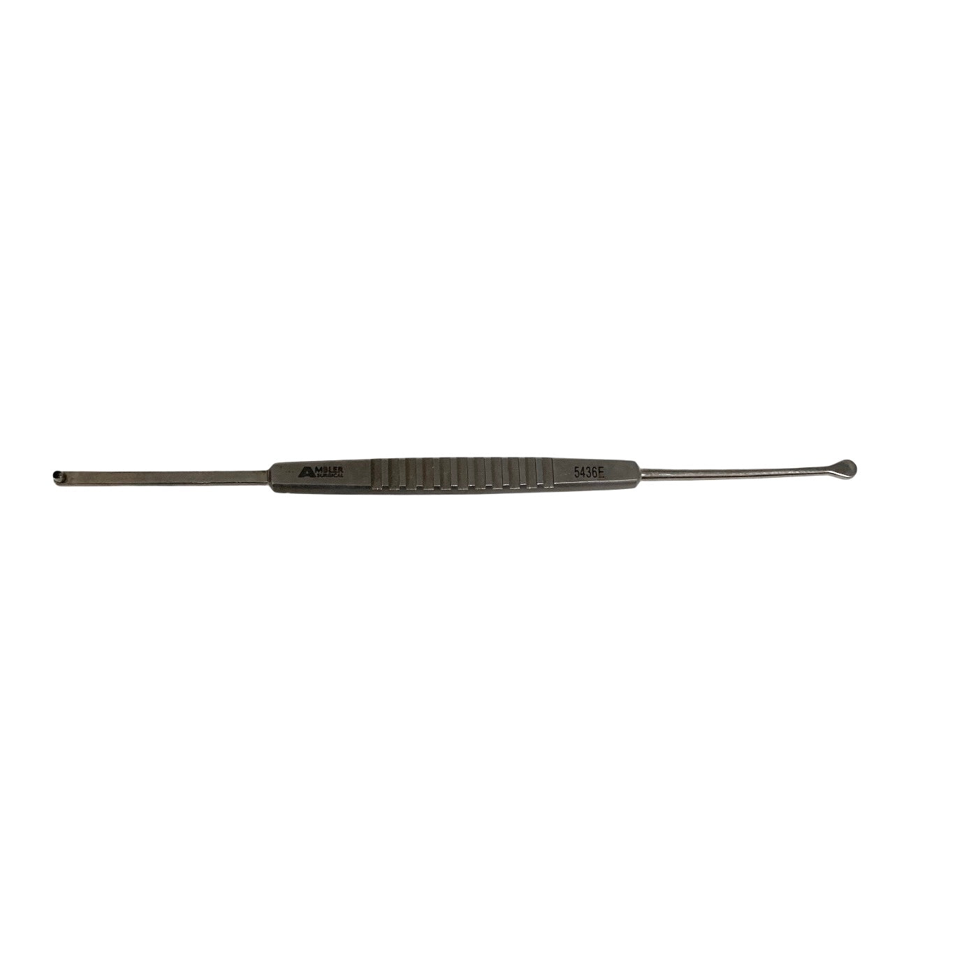 AMBLER REF 5436E O'Connor scleral depressor/marker 5 3/8'', double-ended, 3.0mm wide teardrop-shaped end and 1.5mm Gass marking end, flat handle