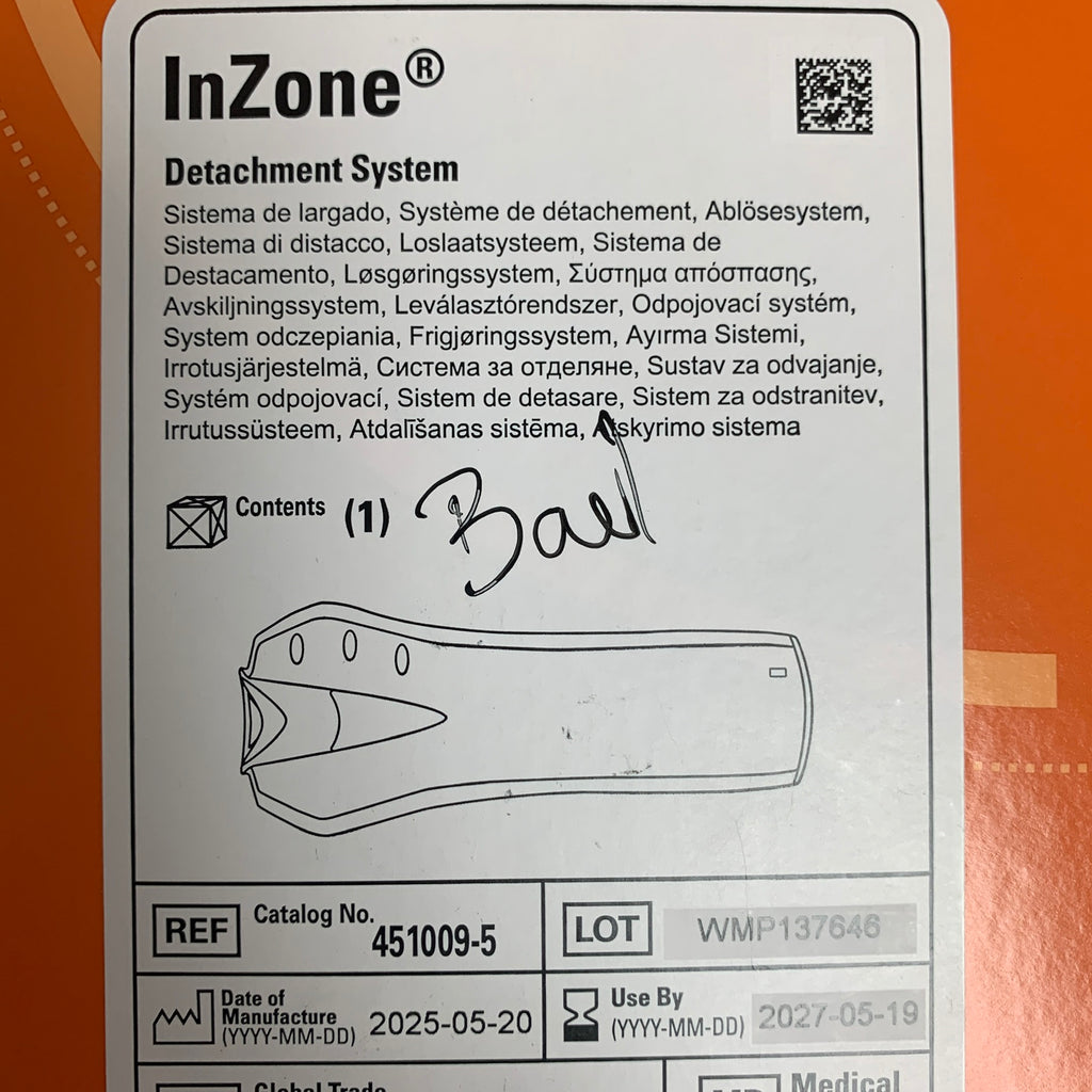 STRYKER 451009-5 Neurovascular InZone Detachment System EXP 2027 05