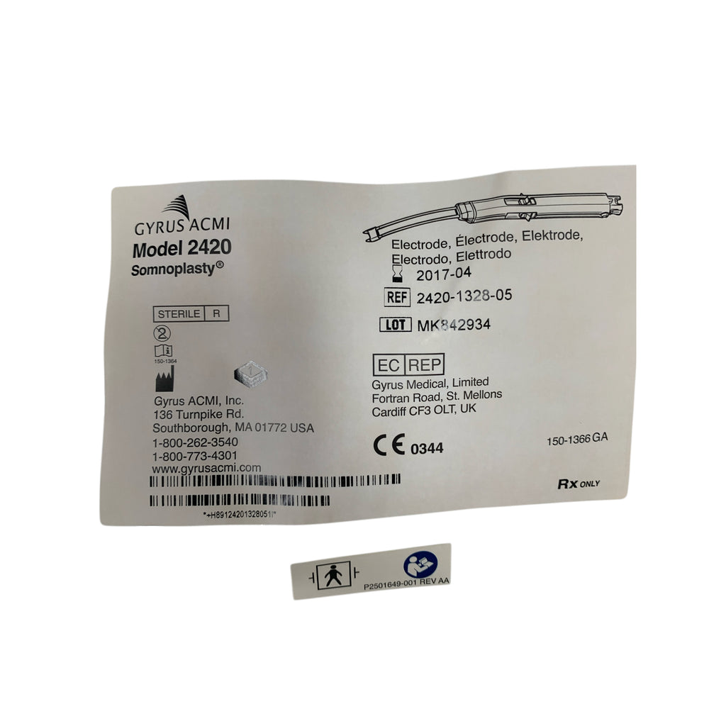 GYRUS ACMI 2420-1328-05 Model 2420 Somnoplasty Electrode Exp 2017 04