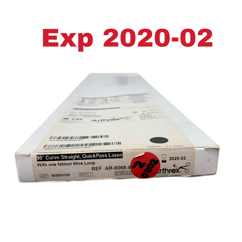 ARTHREX AR-6068-90 90° Curve Straight QuickPass Lasso With One Nitinol Wire Loop Exp 2020 02