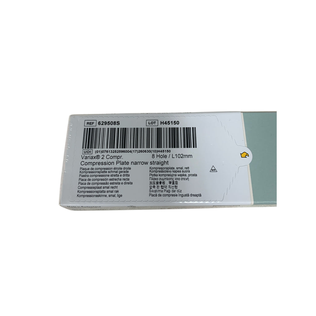 Stryker 629508S Variax 2 Compression Plate Narrow Straight 8 Hole L102mm Exp 2026 06