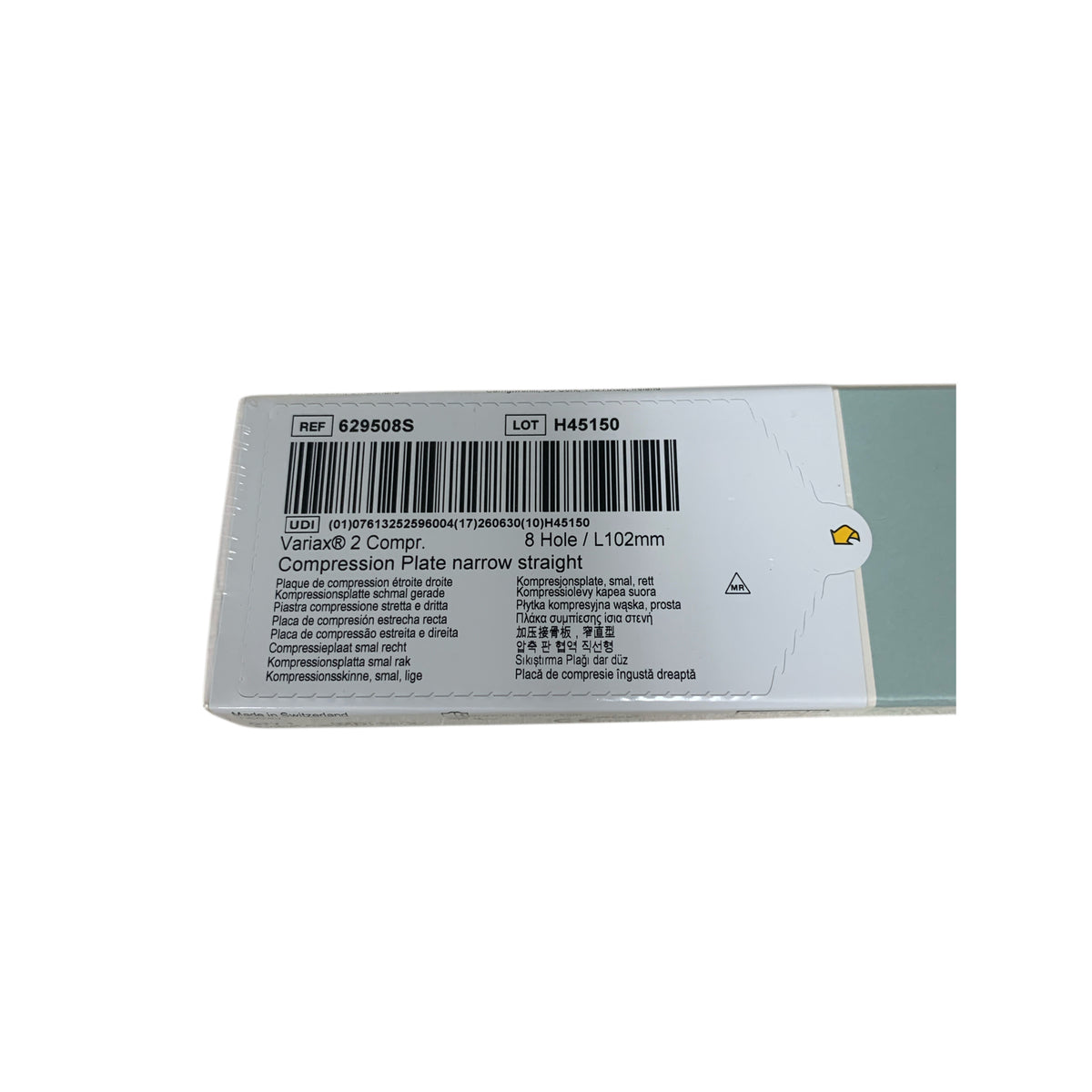 Stryker 629508S Variax 2 Compression Plate Narrow Straight 8 Hole L102mm Exp 2026 06
