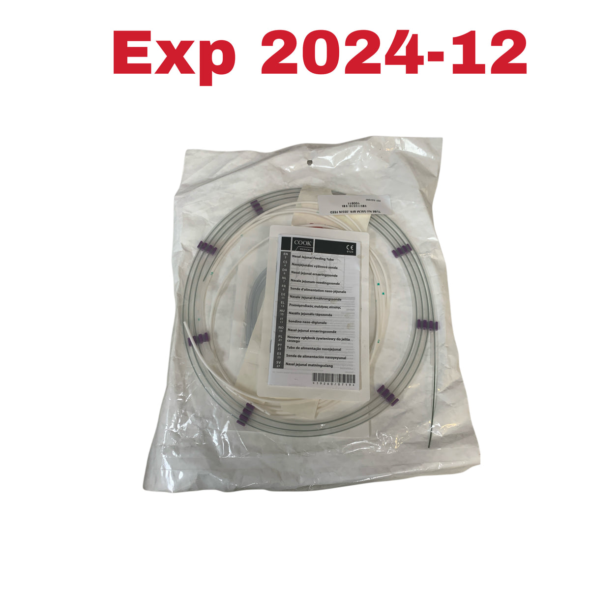 COOK G22300 NJFT-8 Nasal Jejunal Feeding Tube 8 Fr 240 cm EXP 2024 12