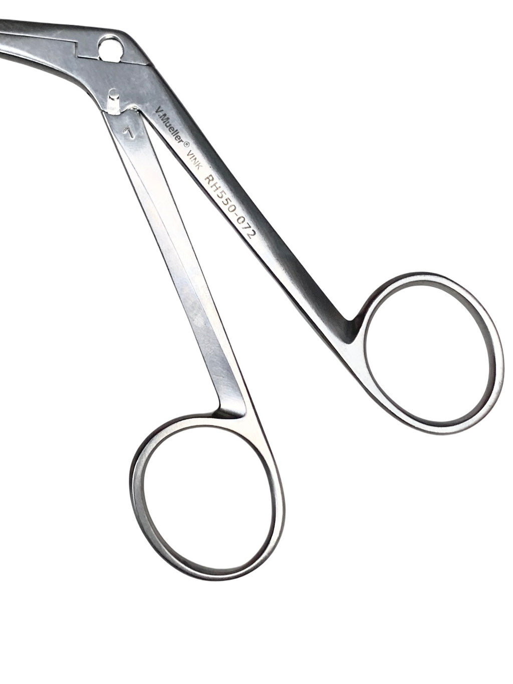 V. MUELLER REF RH550-072 Weil-Blakesley 4-1/2 Inch Length OR / Surgical Grade German Stainless Steel NonSterile Finger Ring Handle Angled Up 90° Fenest