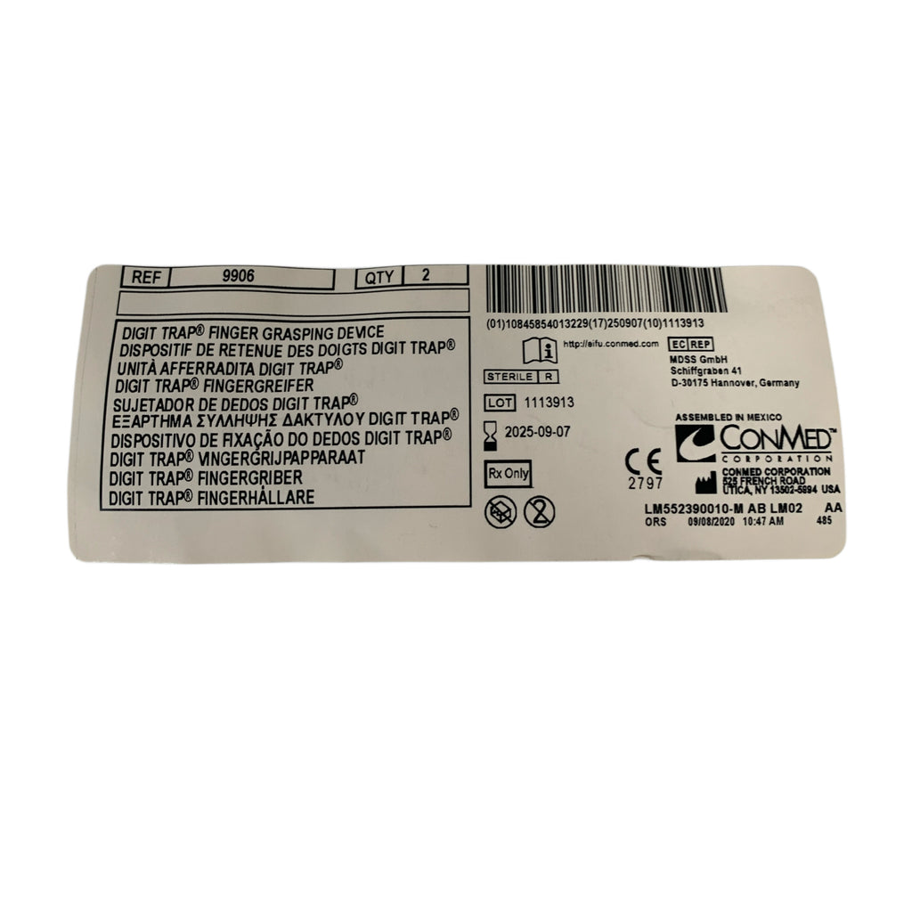 CONMED REF 9906 Digit Trap Finger Grasping Device (2/PACK), Exp.2025/09