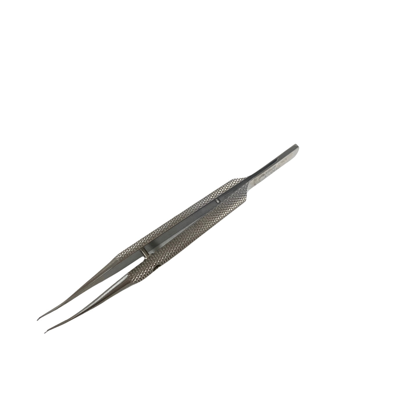 AMBLER REF 2342E Girard corneoscleral forceps 4 1/4'',left hand use, 0.3mm 1x2 teeth set at 90º, 6.0mm tying platforms, round handle