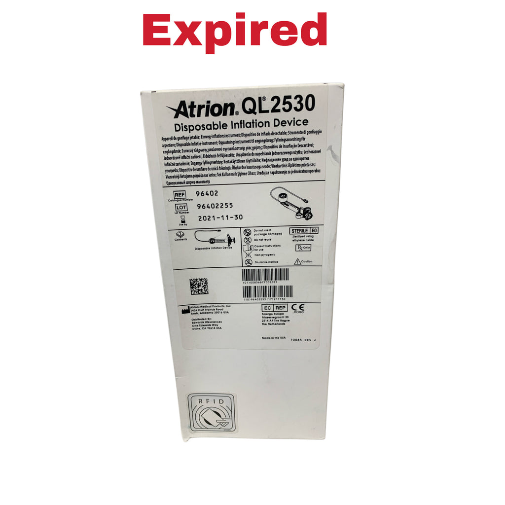 ATRION REF 96402 QL2530 Disposable Inflation Device, Exp.2021/11
