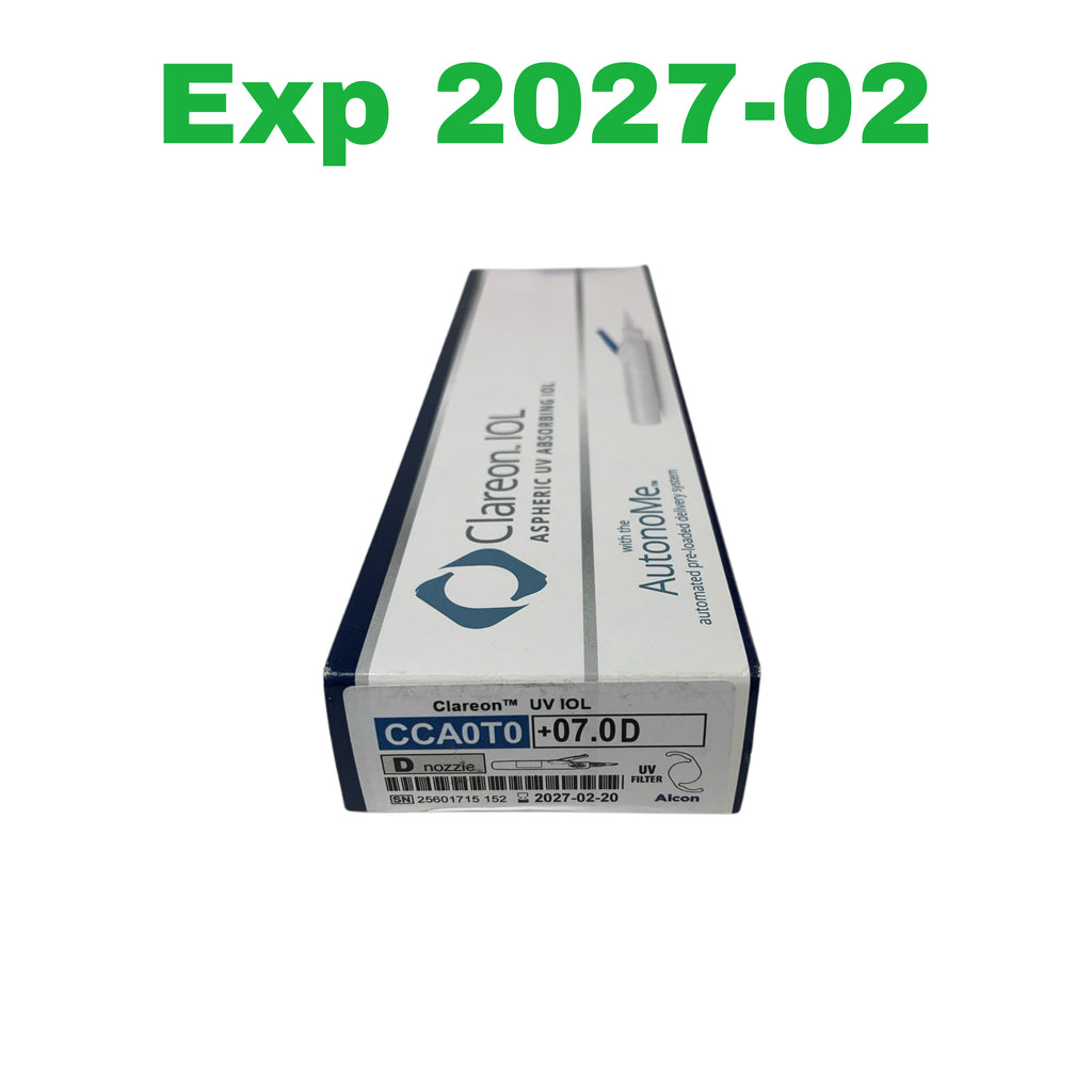 ALCON REF CCA0T0 Clareon IOL Aspheric UV Absorbing IOL with the AutonoMe automated pre-loaded delivery system +07.0D, Exp.2027/02