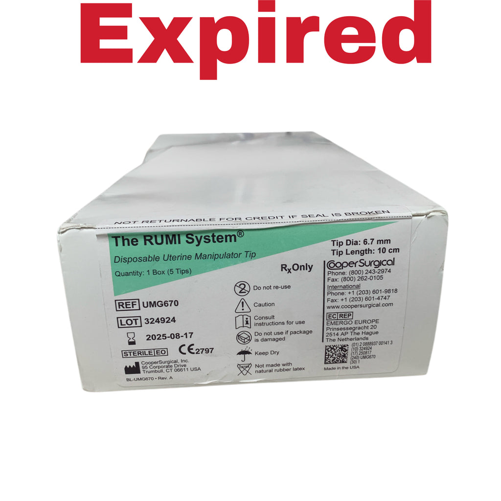 COOPER SURGICAL REF UMG670 The RUMI System Disposable Uterine Manipulator Tip 6.7mm x 10cm Box of 5, Exp.2025/08