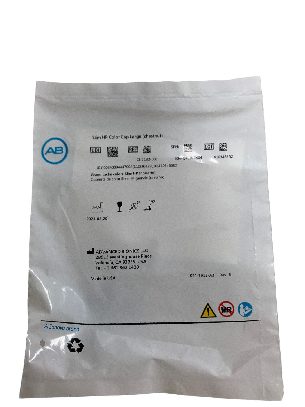 ADVANCED BIONICS CI-7132-002 Slim HP Color Cap Large chestnut