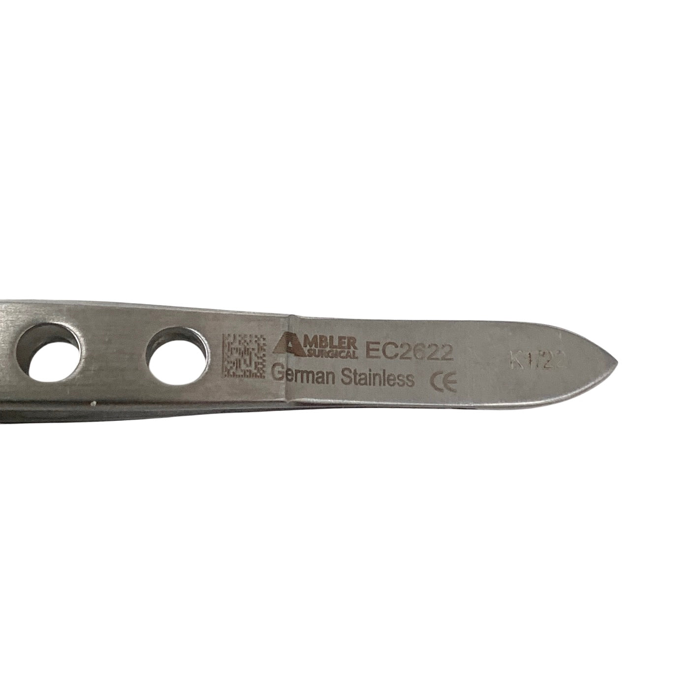 AMBLER REF EC2622 Bishop-Harmon tissue forceps 3 1/2'', straight shafts, delicate 0.3mm 1x2 teeth, economy pattern recommended for clinics/missio