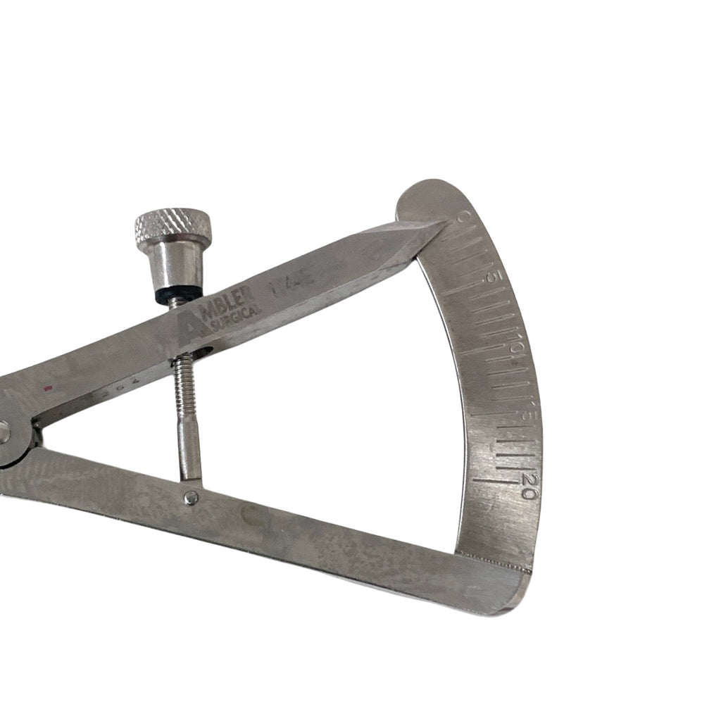 AMBLER REF 1144E Castroviejo caliper 3 1/2'', straight tips, measures from 0-20mm in 1.0mm increments, adjustable thumb-screw tension