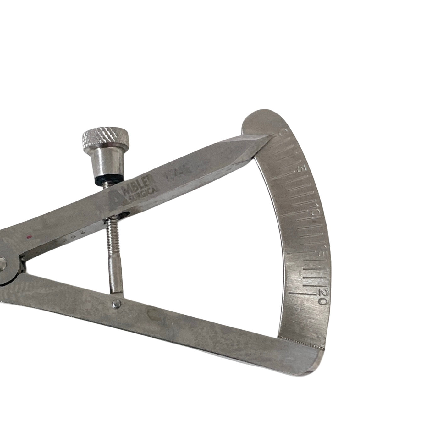 AMBLER REF 1144E Castroviejo caliper 3 1/2'', straight tips, measures from 0-20mm in 1.0mm increments, adjustable thumb-screw tension