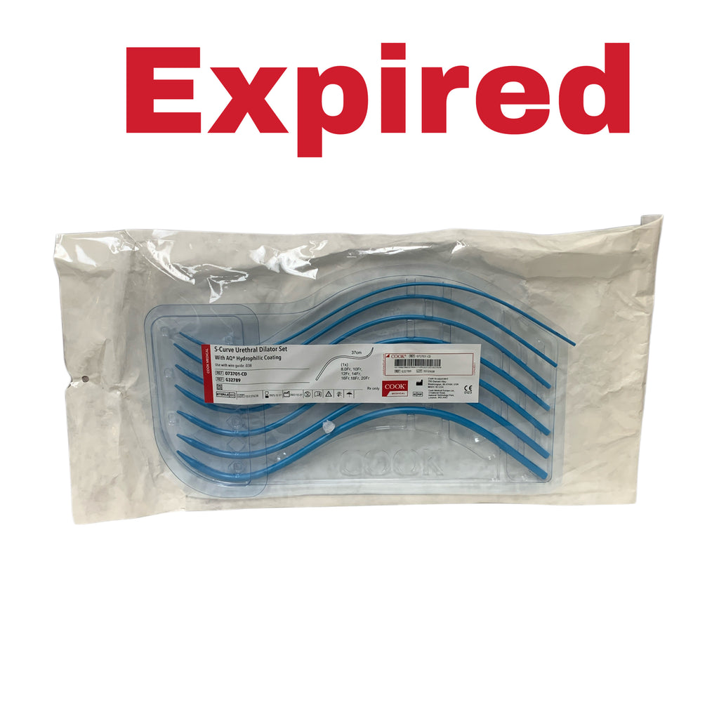 COOK MEDICAL REF 073701-CD / G32789 S-Curve Urethral Dilator Set With AQ Hydrophilic Coating 37cm, Exp.2025/12