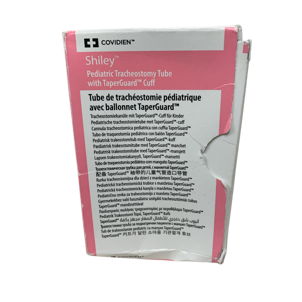 COVIDIEN REF 4.0PCF Shiley Pediatric Tracheostomy Tube with TaperGuard Cuff 4.0mm ID 6.0mm OD, Exp.2028/04