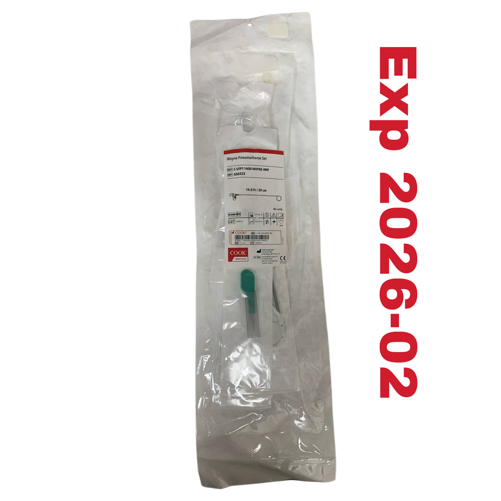 COOK MEDICAL REF C-UTPT-1400-WAYNE-IMH/ G56533 Wayne Pneumothorax Set 14.0 Fr 29 cm Exp. 2026/02