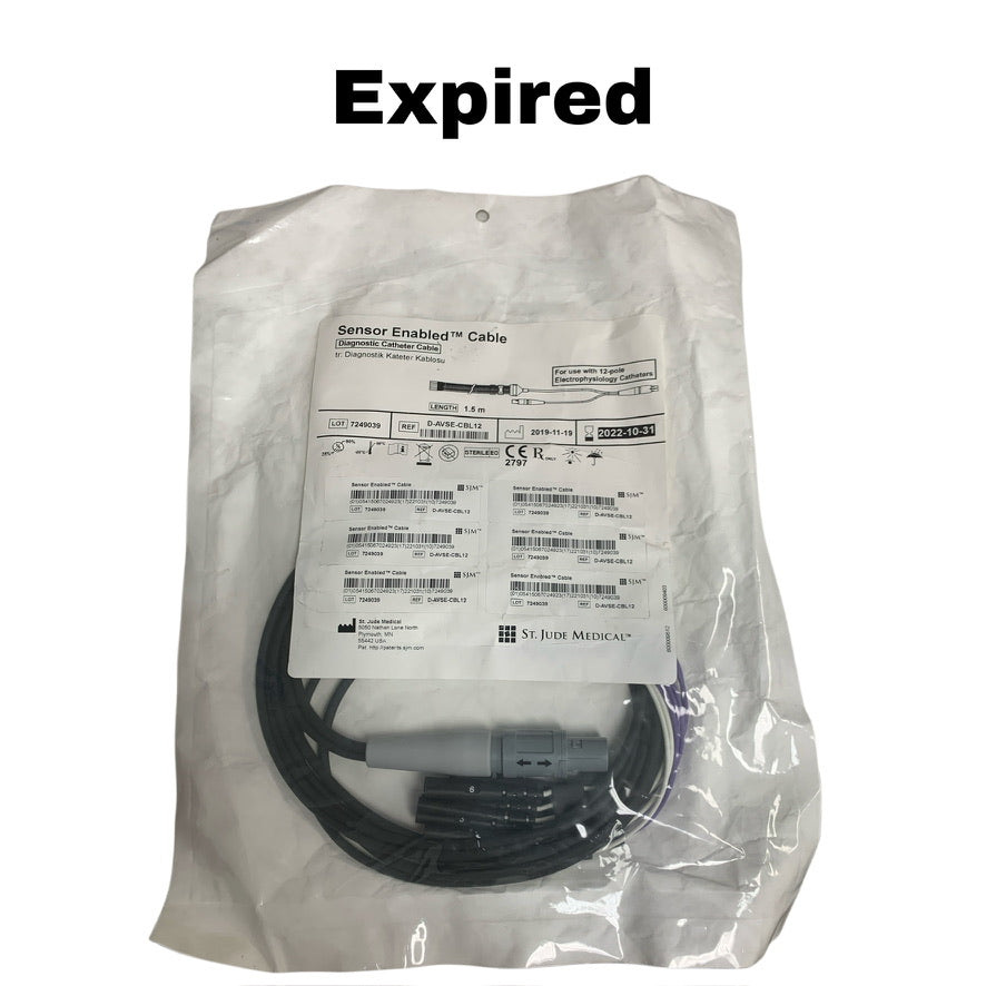 ST JUDE MEDICAL D-AVSE-CBL12 Sensor Enabled Diagnostic Catheter Cable 1.5m EXP 2022 10