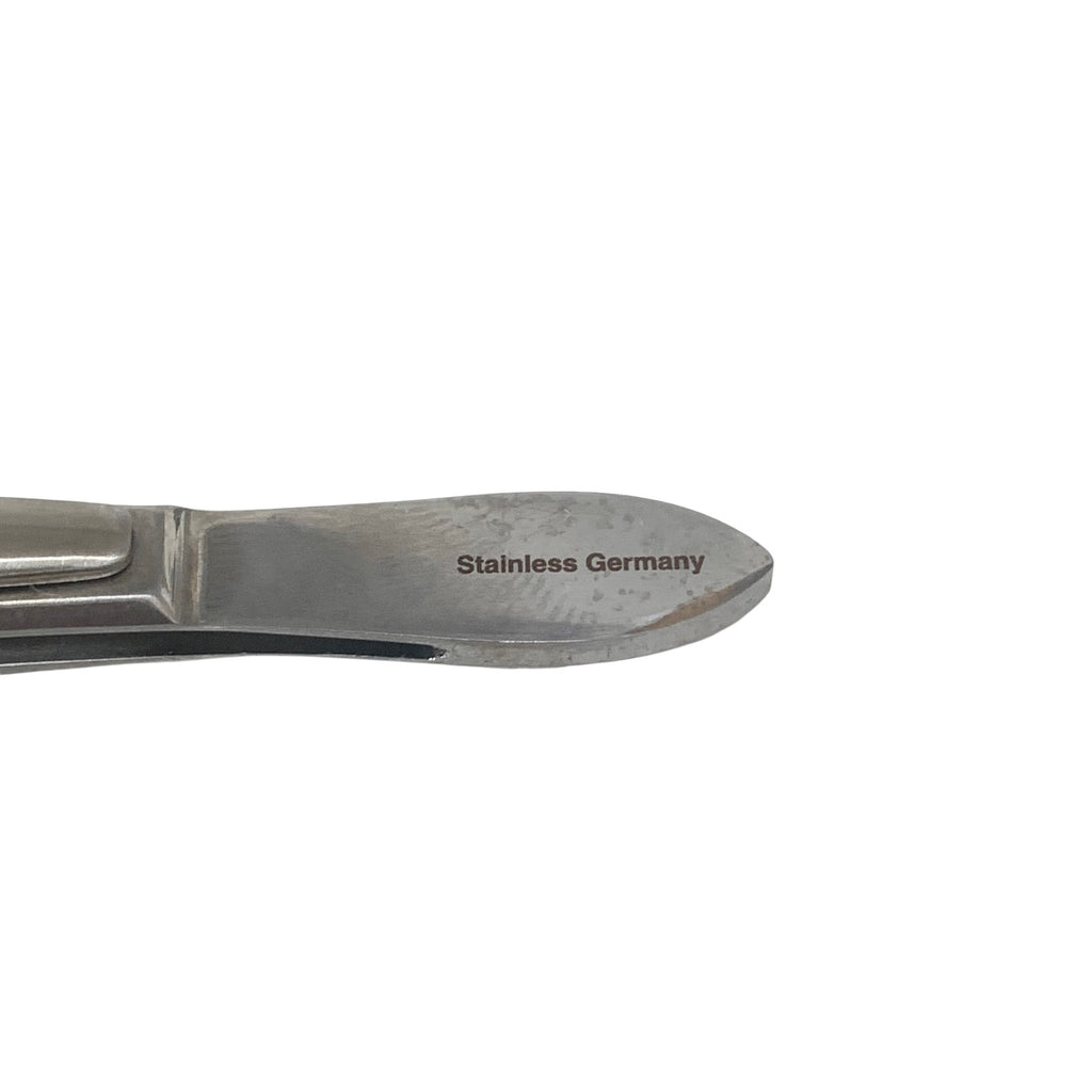 AMBLER REF 2329E Berke ptosis clamp forceps 3 7/8''with slide lock, curved around shafts, 20.0mm jaws with longitudinal serrations