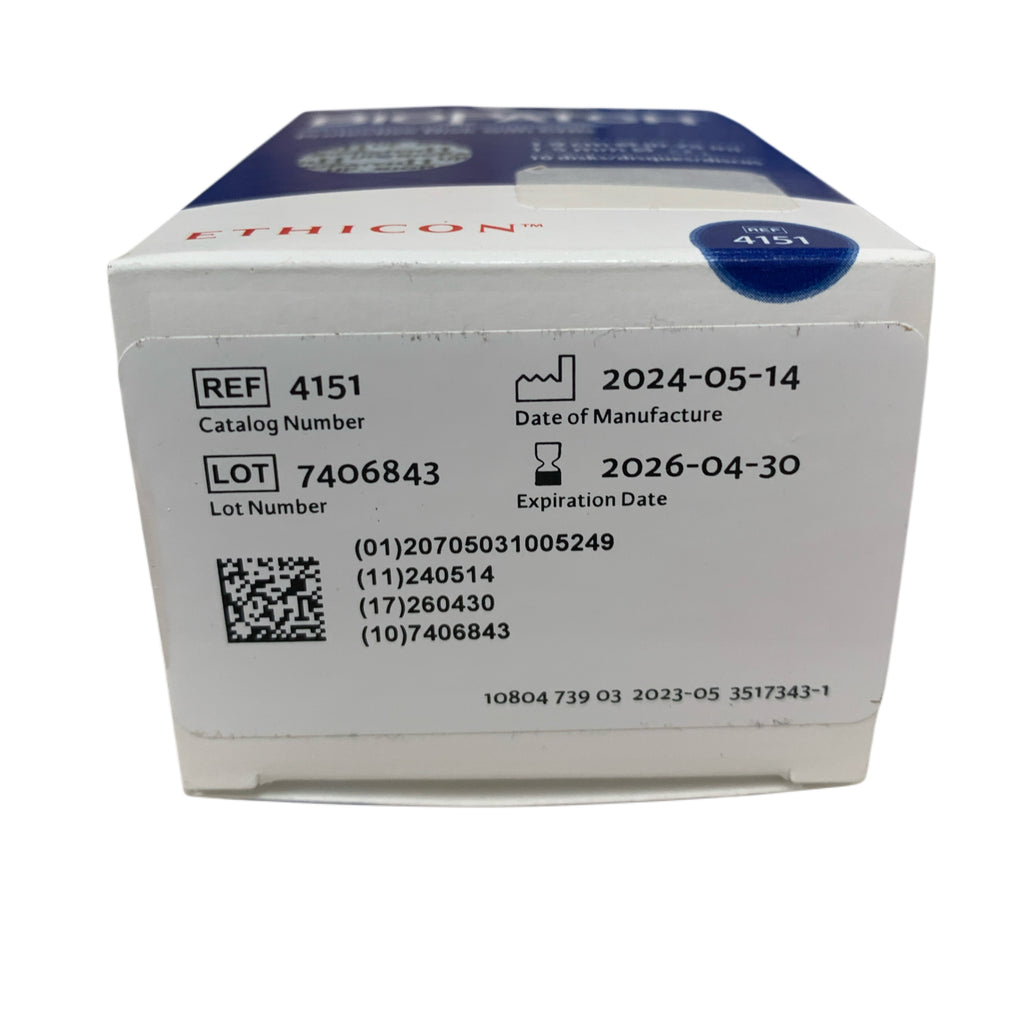 ETHICON 4151 BIOPATCH Protective Disk with CHG 1.9 cm 0.75 in 1.5 mm 10 disks EXP 2026 04