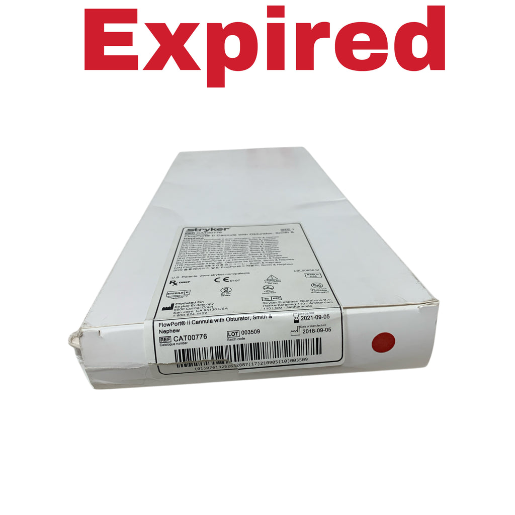 STRYKER CAT00776 FLOWPORT II CANNULA WITH OBTURATOR SMITH NEPHEW EXP 2021 09