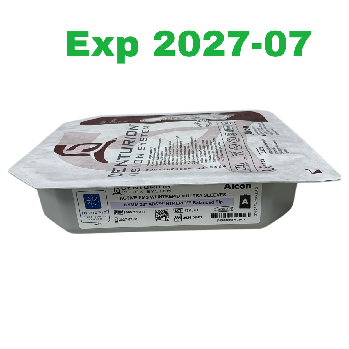 ALCON 8065752200 Centurion Vision System Active FMS Intrepid Ultra Sleeves 0.9mm 30 ABS Intrepid Balanced Tip Exp 2027 07
