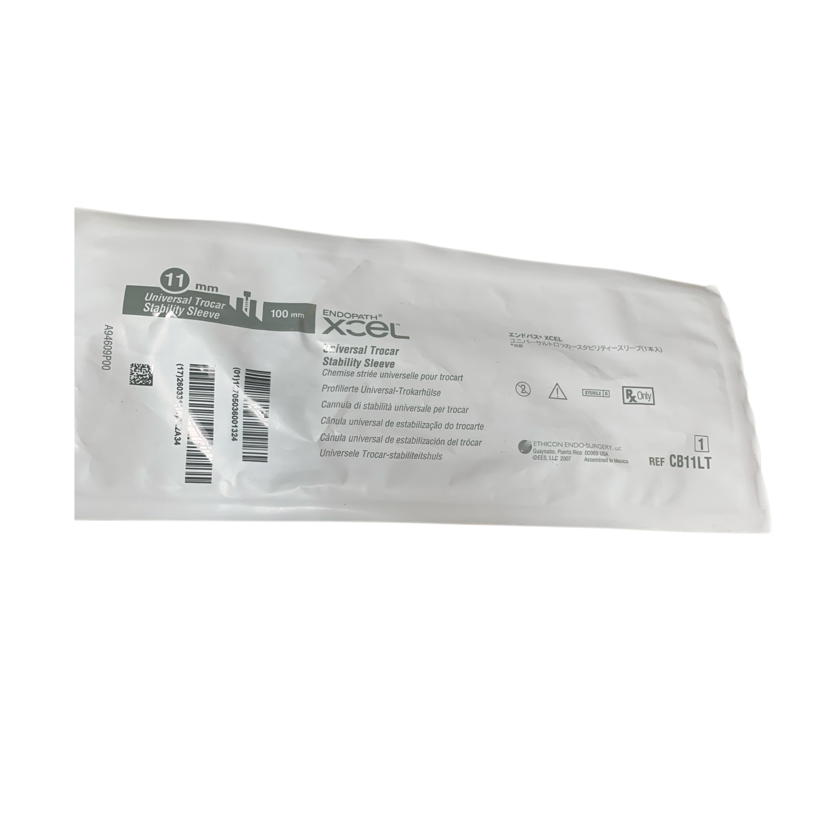 ETHICON REF CB11LT Endopath Xcel 11mm Universal Trocar Stability Sleeve 100mm, Exp.2026/03