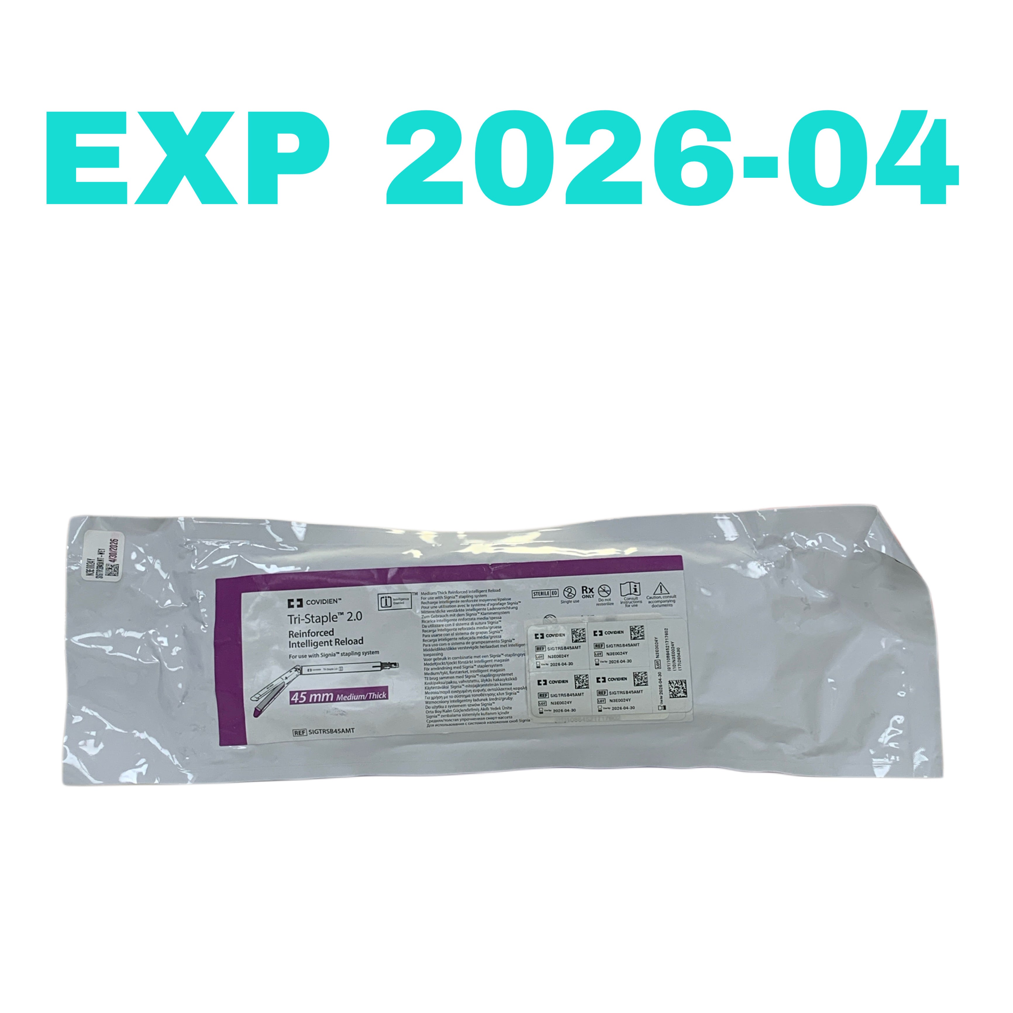 COVIDIEN REF SIGTRSB45AMT Tri-Staple 2.0 Reinforced Intelligent Reload 45mm Medium/Thick, EXP.2026/04