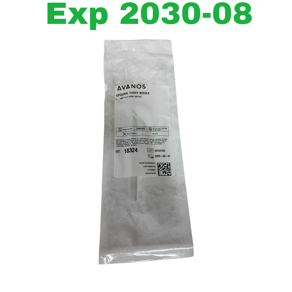 AVANOS 18324 Epidural Tuohy Needle 20G X 4.5 Exp 2030 08