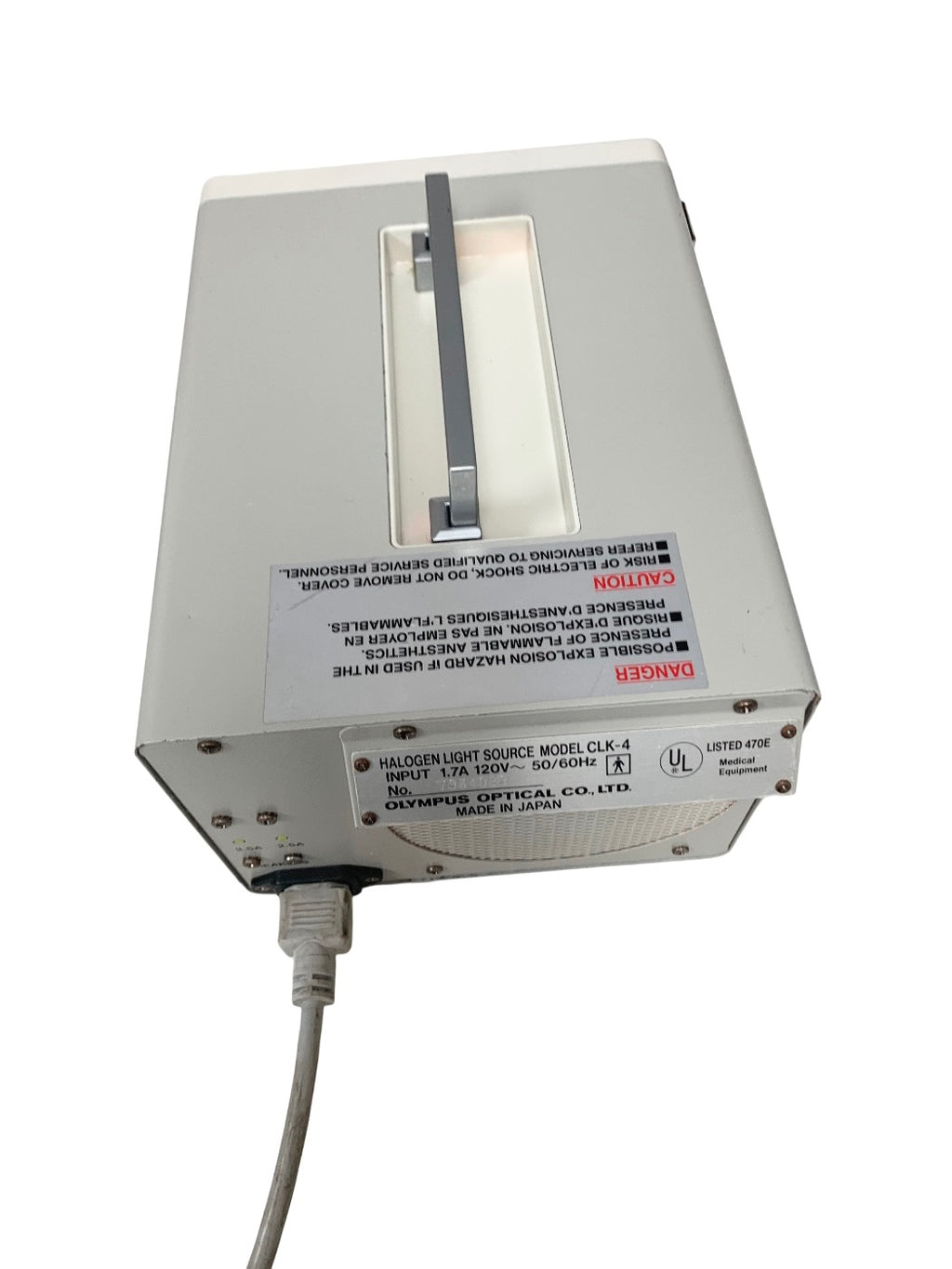 OLYMPUS HALOGEN LIGHT SOURCE MODEL CLK-4 WITH LEAKAGE TESTER