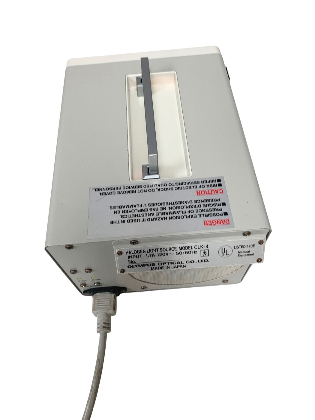 OLYMPUS HALOGEN LIGHT SOURCE MODEL CLK-4 WITH LEAKAGE TESTER