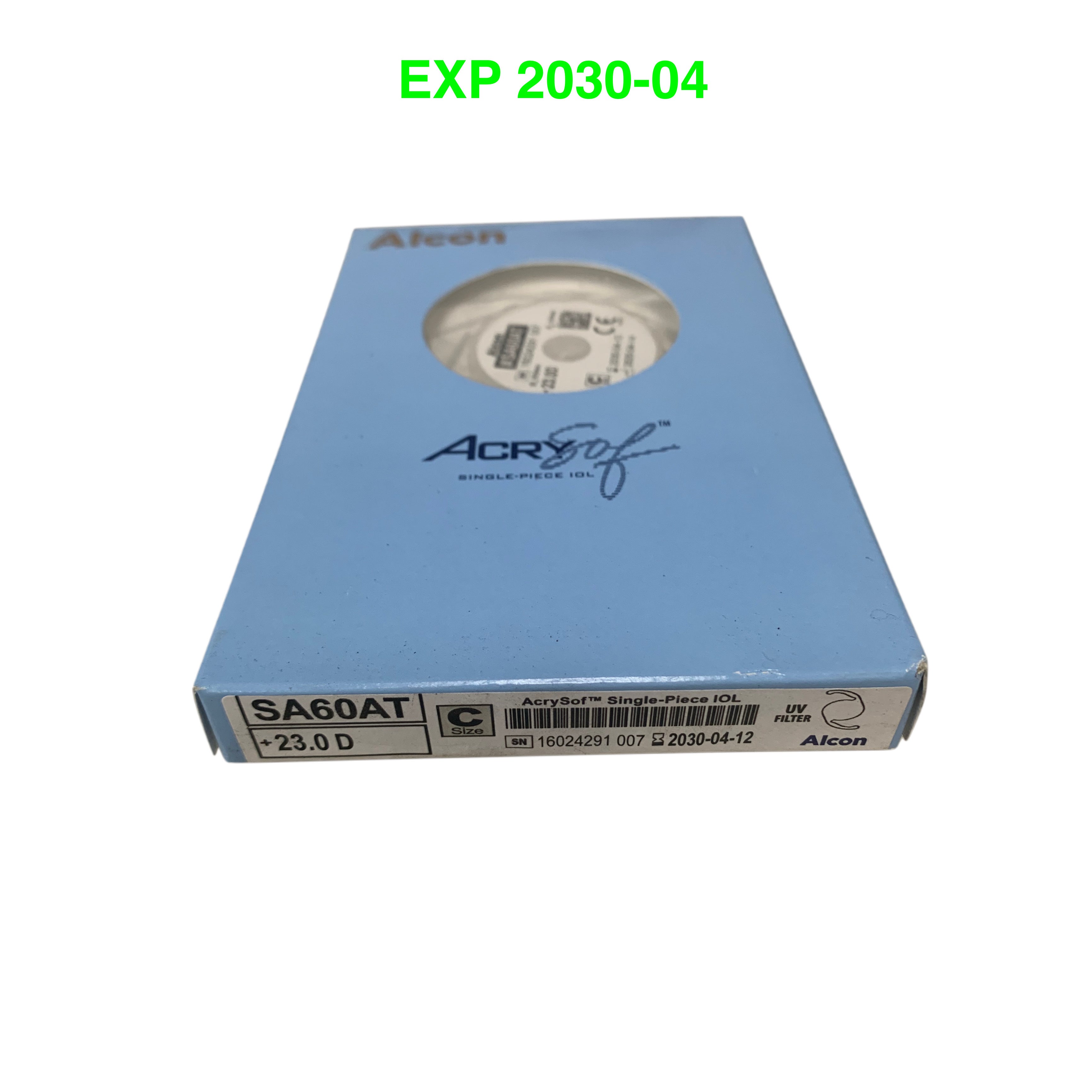 ALCON SA60AT +23.0 D, C Size, AcrySof Single-Piece IOL EXP 2030-04