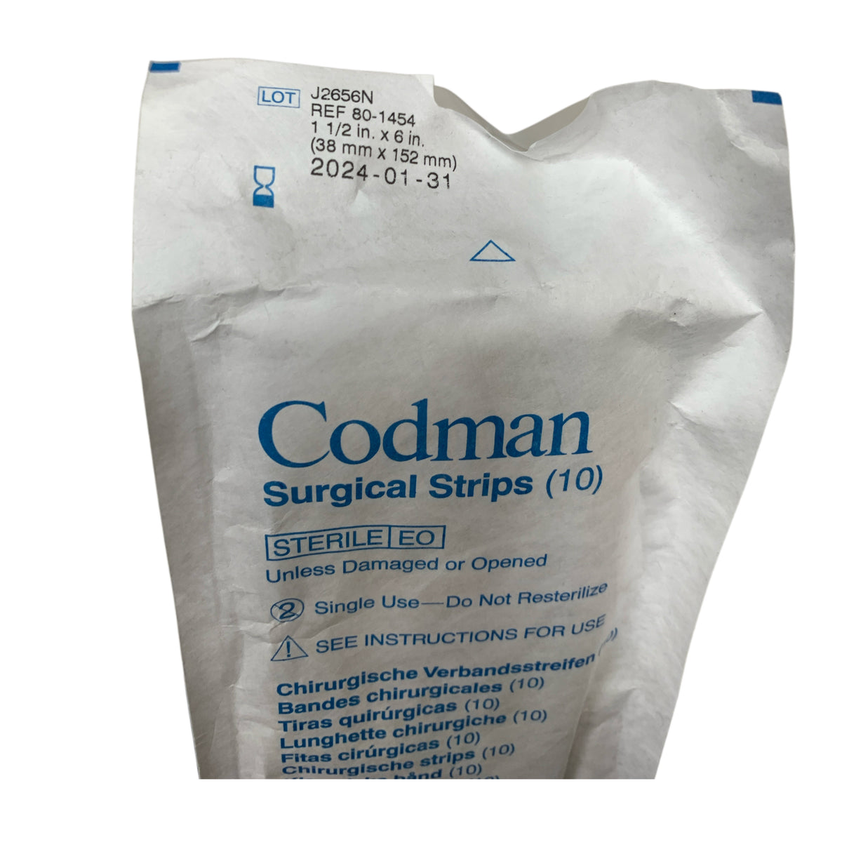 CODMAN 80-1454 Surgical Strips 1 1/2 in x 6 in EXP 2024 01