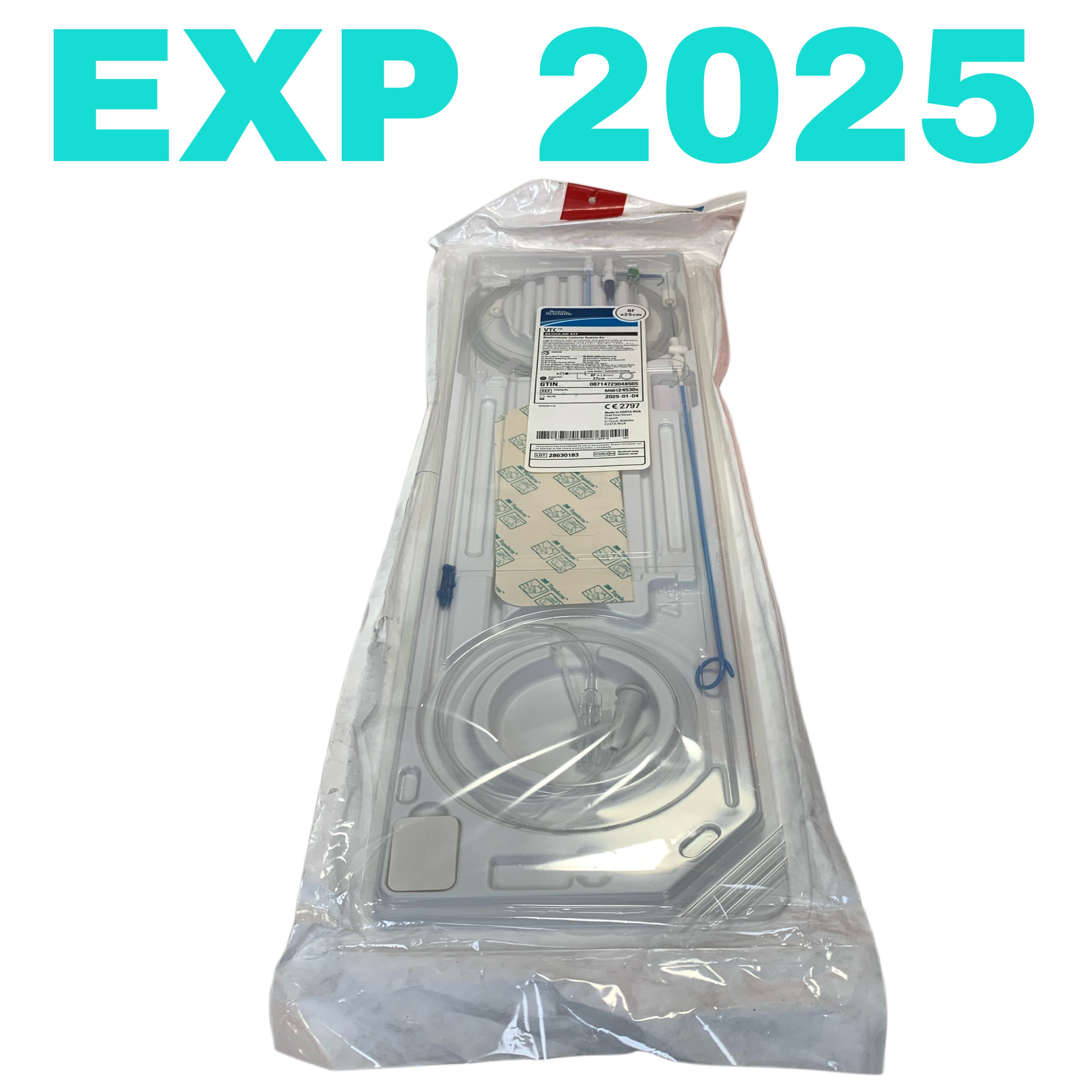 BOSTON SCIENTIFIC REF M001245300 VTC Regular Kit Nephrostomy Catheter System Kit 8F x 25cm, Exp.2025/01