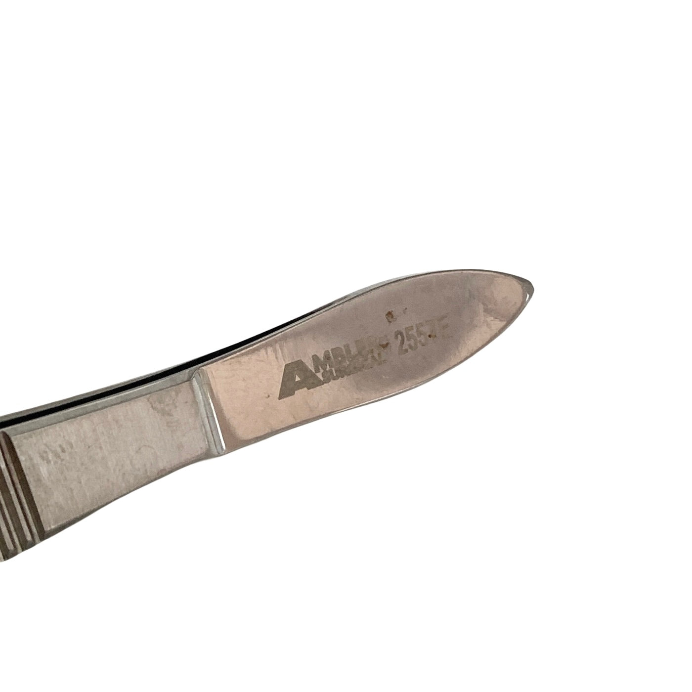 AMBLER REF 2557E Scleral plug forceps 4 1/8'',vaulted shafts, 3.5mm jaw spread