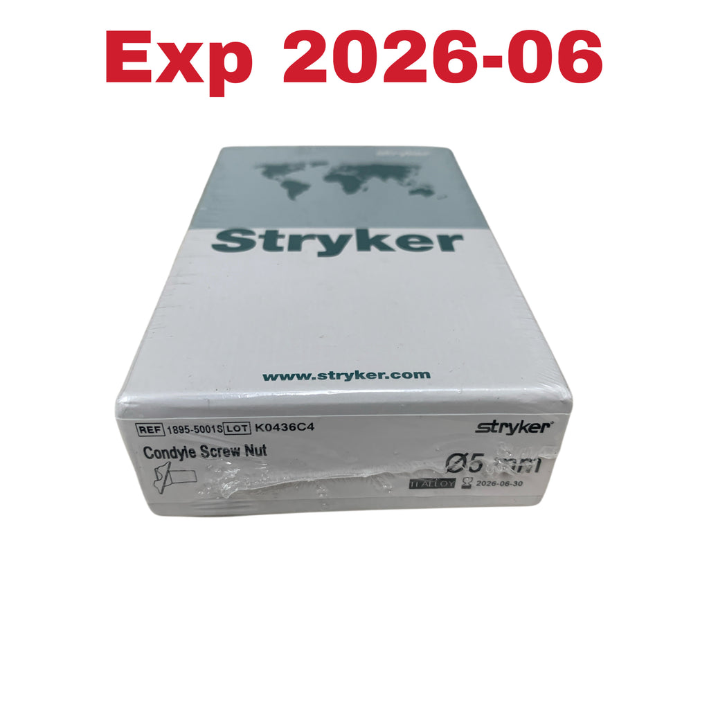 Stryker 1895-5001S Condyle Screw Nut 5 mm Exp 2026 06