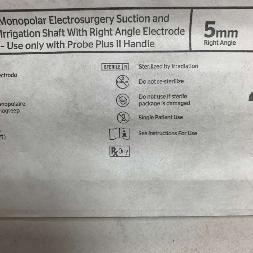 ETHICON ENDO-SURGERY EPS03 Endopath Electrosurgery Probe Plus II Monopolar Shaft Right Angle 5mm